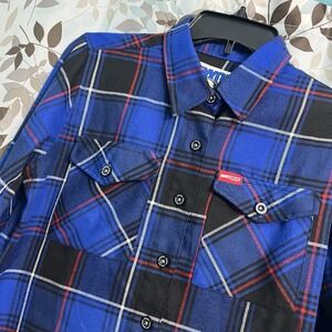 Dixxon Flannel Shirt Mens Small Blue Jason Friday The 13th Camp Crystal Lake